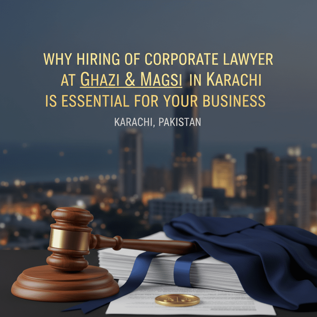 Why Hiring a Corporate Lawyer at Ghazi & Magsi in Karachi is Essential for Your Business